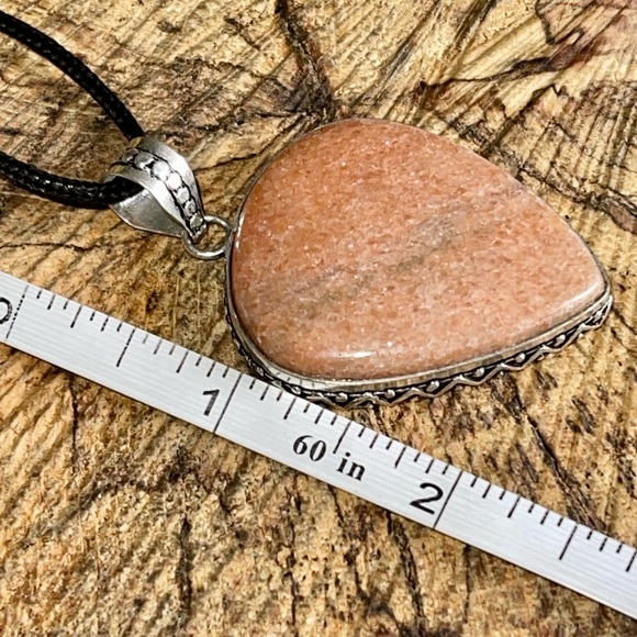 Beautiful Peach Moonstone Pendant 2” - Picture 13 of 13